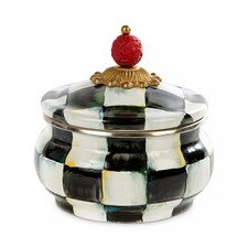 MacKenzie-Childs Courtly Check Enamel Squashed Pot picture