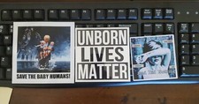 PRO LIFE BUMPER STICKERS Variety Pack (3) WORLDWIDE 🌐 SHIPPING  picture