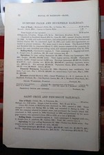 1881 Report Rumford Falls Buckfield Railroad Canton Mills Mechanics Falls Maine picture