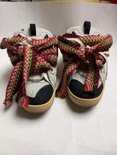 Women’s Lanvin Curb Sneakers EU 41 White Multicolor Oversized Laces . picture