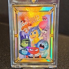 2026 Topps Mint Disney Pixar Inside Out 2 Minted Posters Framed in Gold  picture