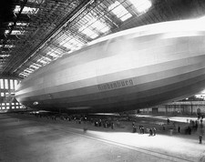 Hindenburg Airship In Lakehurst Hangar 1936 Old Photo picture
