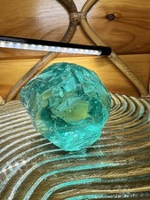 Vintage Beautiful Aquamarine Colored Cullet Slag Glass Chunk 2 lbs Large picture