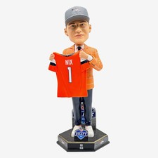 Bo Nix Denver Broncos 2024 Draft Pick Bobblehead NFL Football picture