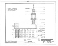 Deerfield MA First Church of Deerfield 1930s South Elevation HABS Drawing picture