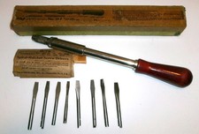 Vintage Yankee No. 31A Spiral Ratchet Screwdriver w/ 8 Bits in BOX USA S164 picture
