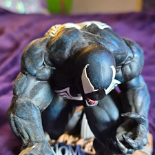 Marvel Venom Comic Book Heroes Statue Figurine Black & White picture