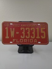 VINTAGE 1965 Florida 400th Anniversary License Plate Numbering 1W - 33315 picture