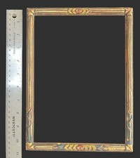 Carved Wood Frame ~ Polychrome and Gilded ~ Art Nouveau ~ Rare Antique picture