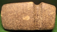 Authentic Prehistoric Native American 3/4 Grooved Hardstone Axe Head - IL Estate picture