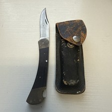 Vintage Buck 110 Folding Hunter Two-Line BUCK USA 1967-1971 440C w/ Sheath picture