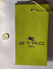 Vintage ETRO MILANO Designer White Replacement Button Signed 0.5” 1.5cm picture