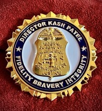 RARE Authentic Trump FBI Director Kash Patel Official Challenge Coin New 2026 picture