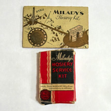 Lot of 2 Antique 1920’s Real Silk Hosiery Milady’s Service Kits Paris & Art Deco picture