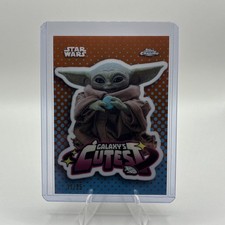 2026 Topps Chrome Star Wars Grogu Galaxy’s Cutest /25 Orange Refractor Qt-5 picture