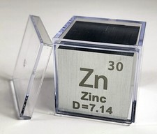 Metal Cube 99.9% Pure Periodic Table Element Engraved Density Collection + Case picture