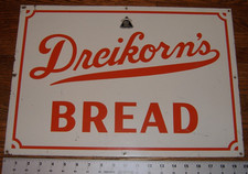 Vintage Sign Dreikorn's Bread Quality Bakers Of America Logo Art Deco Sign picture