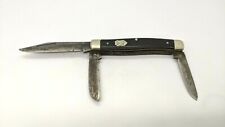 Vintage Buck Creek Solingen Stockman Folding Pocket Knife 3 Pin Micarta Black  picture