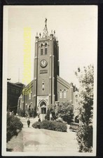 Rppc St Mary's Church Paulist Fathers San Francisco Ca Old Cars Clock Postcard picture