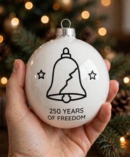 250 Years of Freedom Ornament Liberty Bell Patriotic Gift for Her picture