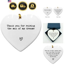 “Thank You for Raising The Man of My Dreams” Ceramic Heart Keepsake, Sentimental picture