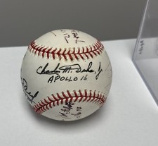 Apollo Moonwalkers Bean Mitchell Duke + Leonov Kubasov Signed Baseball ASTP picture