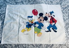 Vint Walt Disney Prod Mickey Mouse Donald Duck Goofy Double Sided Pillow Case picture