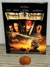 Pirates Of The Caribbean: Curse Of The Black Pearl DVD Video Promo Pin Ad 2003 picture