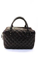 Balenciaga Paris Womens Double Strap Quilted Motocross Handbag Brown Leather picture