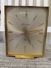 Vintage 1960's Dunes Hotel & Casino Swiss Alarm Clock * Gold Color * WORKING picture