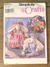 Simplicity Crafts 8893 Bunny Rabbit Sewing Pattern One Size by Faith Van Zanten picture