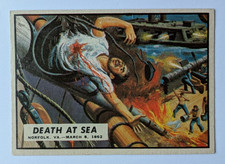 1962 Topps Civil War News Card #7 - Death At Sea - Excellent Condition picture