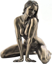 5 Inch Female Nude Figurine on Floor Straddling Arm Display Decor picture