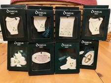 Donegal Belleek Ornament’s lot Harp, Shamrock, Celtic Cross, Castle new in box picture