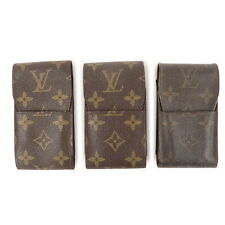 Auth Louis Vuitton Set of 3 Monogram Etui Garet Cigarette Case M63024 Used F/S picture