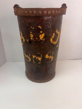 Antique B&O Railroad 1800's Leather Riveted Fire Bucket Engine 888 picture