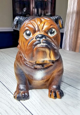 🐶RARE Vintage Mack Trucks Bulldog Dog Plastic Piggy Bank Original PLUG STAMPED picture