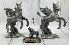 Michael Ricker Pewter Pegasus Figurines Lot of 3 Limited Edition Carousel 1987 picture