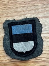 WW2 German Sleeve Shield for Estonian Volunteer from 20th Elite Division. Orig. picture