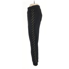 Emporio Armani Black Herringbone Track Pants Womens IT 38 US 2 Joggers picture