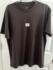 Armani Exchange Men’s T-Shirt Coffee Colour Size Large New with Tags Typically ￼ picture