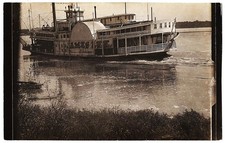 real photo James Lee Mississippi River Boat steamer boat antique postcard RPPC picture