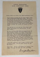 Authentic Original Eisenhower Framed D-Day Order Allied Expeditionary Force 1944 picture