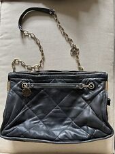 Lanvin Amalia Black Quilted Leather Chain Medium Shoulder Hand Bag Authentic picture