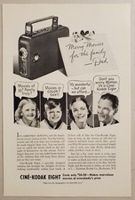 1937 Print Ad Cine-Kodak Eight Movie Cameras For the Family picture