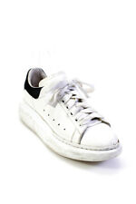 Alexander McQueen Womens Lace Up Logo Back Chunky Low Top Sneakers White Size 37 picture