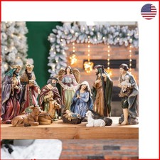 Elegant 12Pc Nativity Figurines Set - Perfect Gift for Christmas Collectors picture
