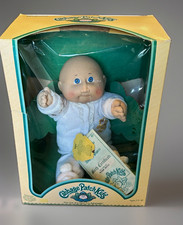 Vtg 1984 Coleco Cabbage Patch Kids Preemie Boy Webb Doug NIB Bald Blue Eyes picture