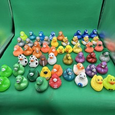 Large Lot of Rubber Ducks Jeep Mixed Themes Holiday Animals Characters 52 Pieces picture