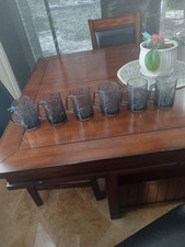 Vintage 1970s McDonald's Smoked Glass Mugs pre-owned  set of 6 picture
